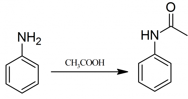 synthesis of acetanilide from aniline